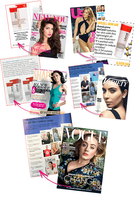 Women Magazines Featuring LifeCell