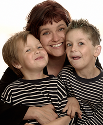 Picture of Amy Henderson  with her two boys